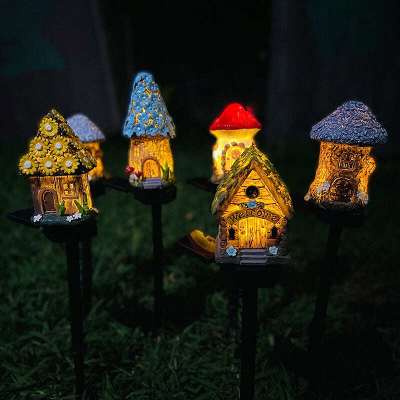 💥 Hot Sale 🌟 LED Solar-Powered Resin House Light