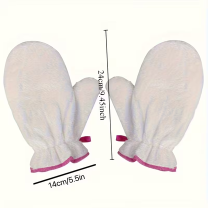 Two-pack of bamboo fiber dishwashing gloves - double-layer design