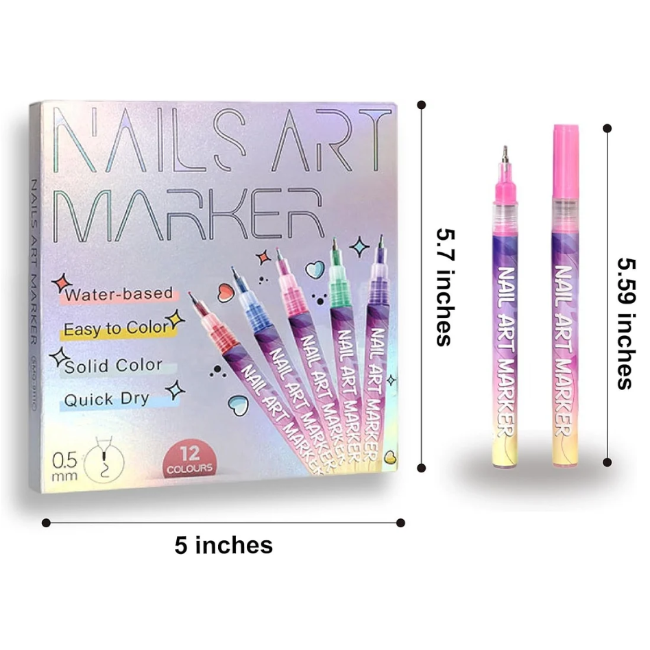 🔥Hot Sale 50% OFF🔥12 Colors Nail Art Pens Set