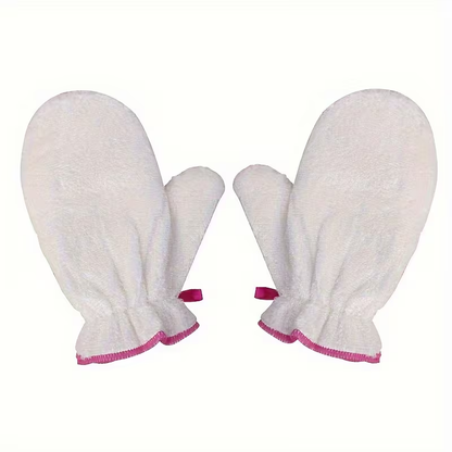 Two-pack of bamboo fiber dishwashing gloves - double-layer design