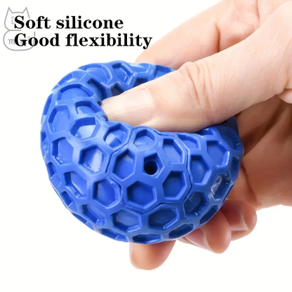 Two heavy-duty, durable dog chew toys with sound effects