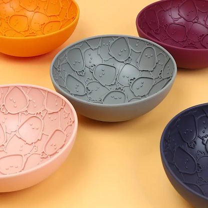 One multi-functional silicone dog feeder, lickable mat, slow-feed bowl.