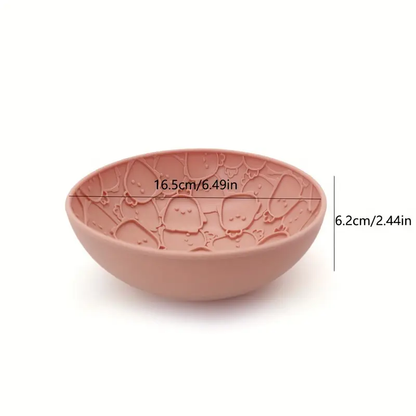 One multi-functional silicone dog feeder, lickable mat, slow-feed bowl.