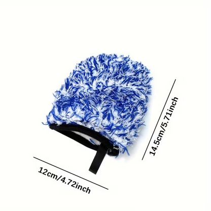 Car wheel brush gloves, microfiber coral long-pile chenille car wash gloves