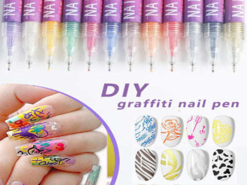 🔥Hot Sale 50% OFF🔥12 Colors Nail Art Pens Set