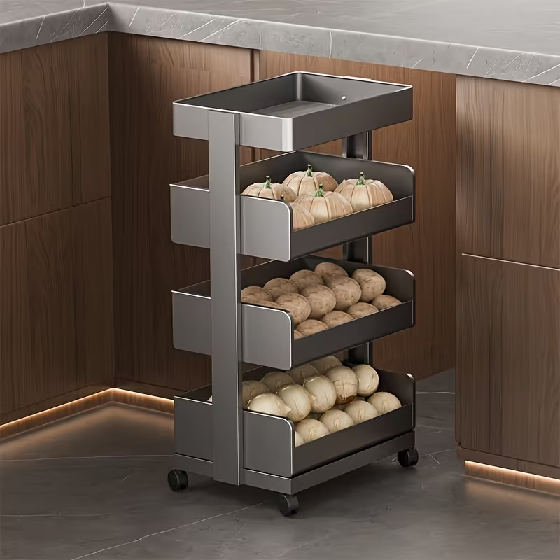 Heavy Duty | Mobile 1-Piece Wheeled Multi-Function Storage Trolley
