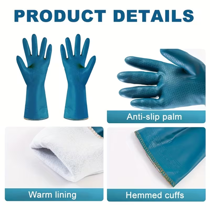 Warm kitchen gloves, two pairs for washing dishes