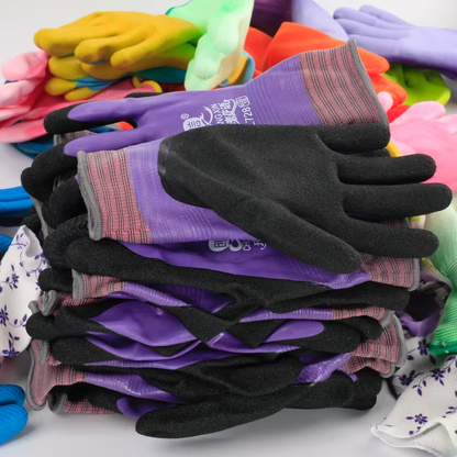 Purple Rose Gloves - Thick Dishwashing Gloves